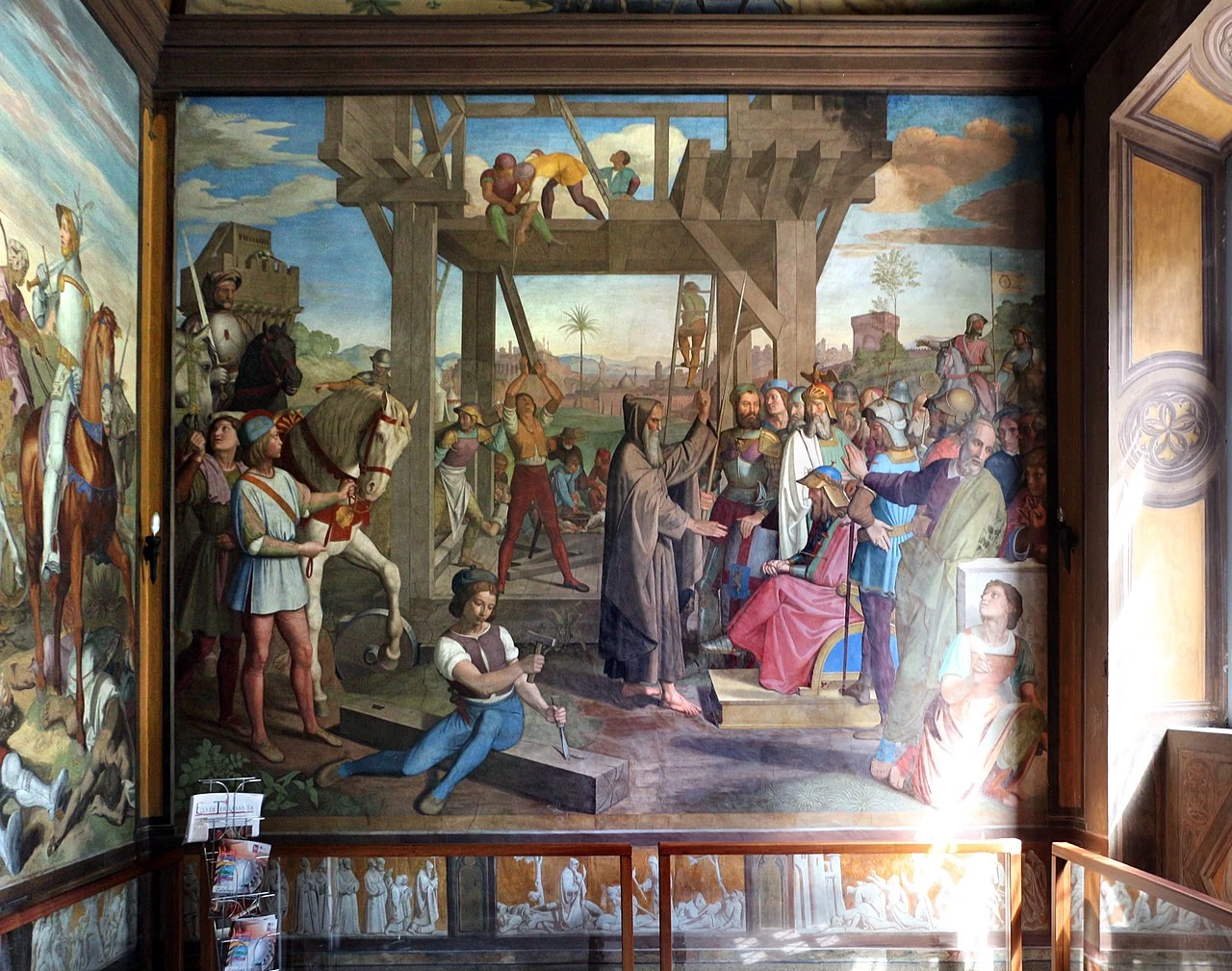 Friedrich Overbeck - Casa Massimo, stanza del Tasso, San Giovanni in Laterano, Roma, costruzione della torre